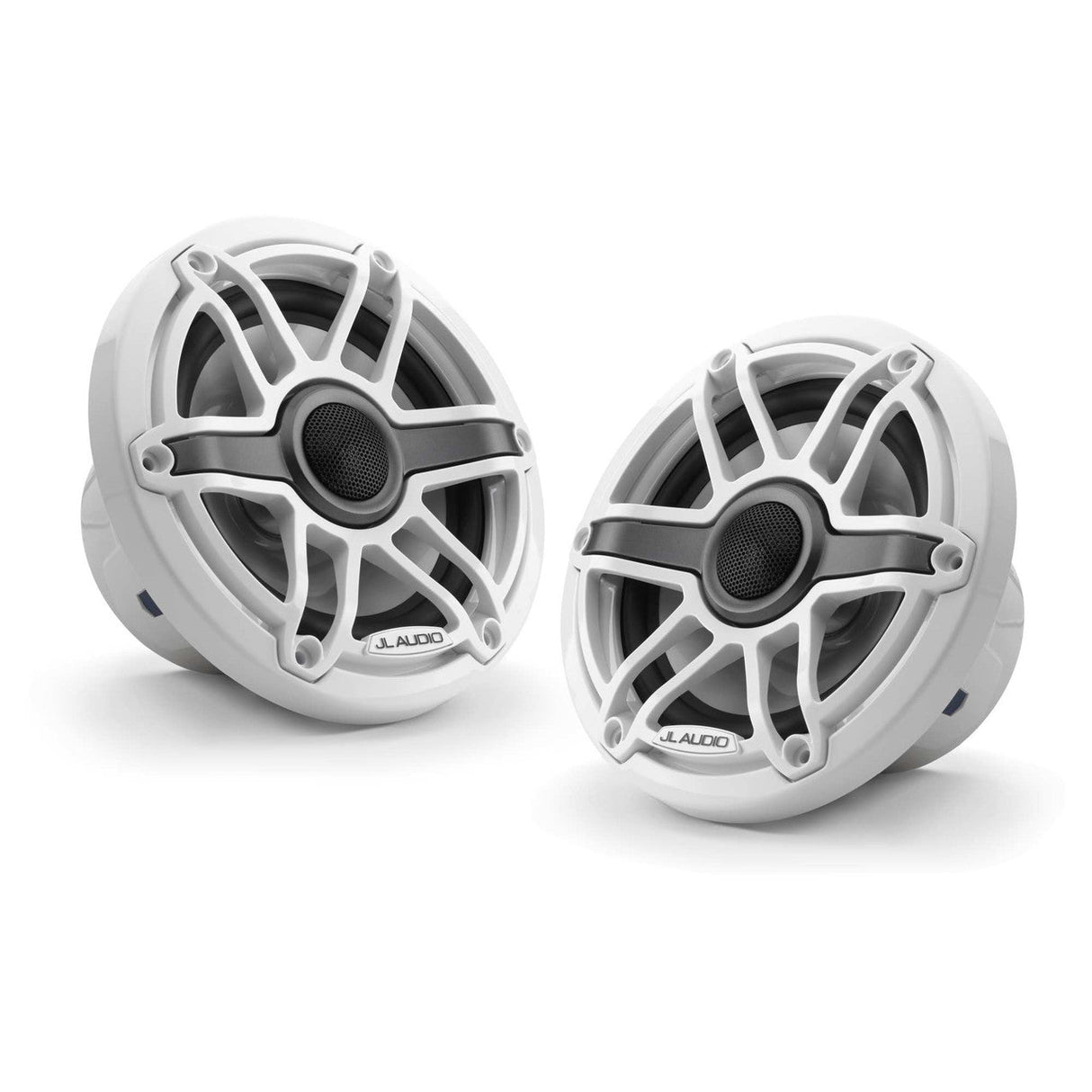 JL Audio M6-650X-S-GwGw 6.5" Marine Coaxial Speakers - Gloss White Sportes Grills (Pair) JL Audio