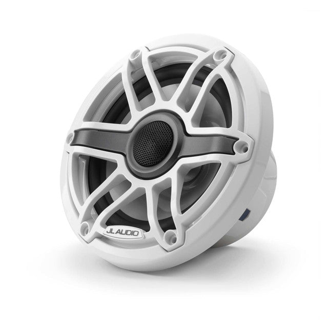 JL Audio M6-650X-S-GwGw 6.5" Marine Coaxial Speakers - Gloss White Sportes Grills (Pair) JL Audio