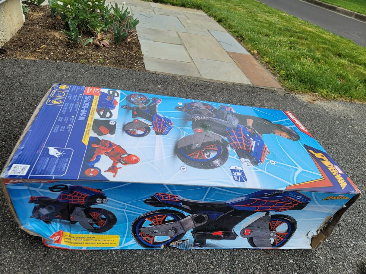 Marvel Spider-Man Electric Ride-On Motorcycle for Kids by Huffy