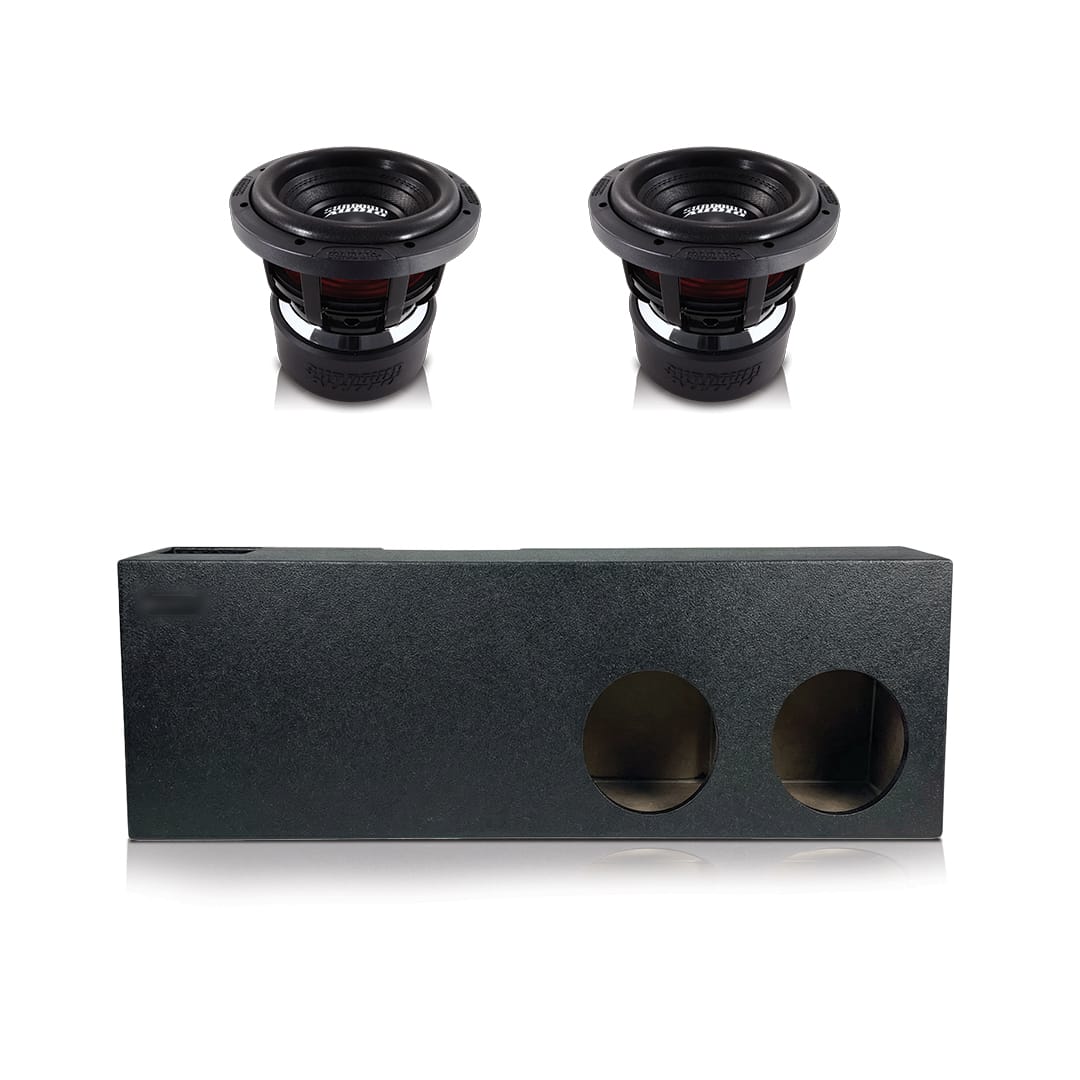 (2) Sundown X8 v4 & Dodge Ram Mega Cab 06-24 Dual 8" Subwoofer Box Combo Sundown Audio
