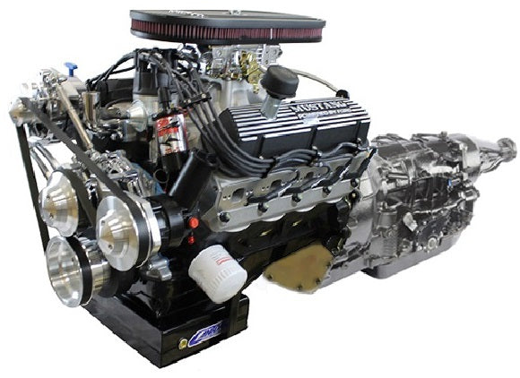 Ford Small Block Compatible 347 c.i. Engine and 4R70W Automatic Transmission - 415 Horsepower - Mustang Edition Builder Series - Polished Pulley Kit - Fuel Injected