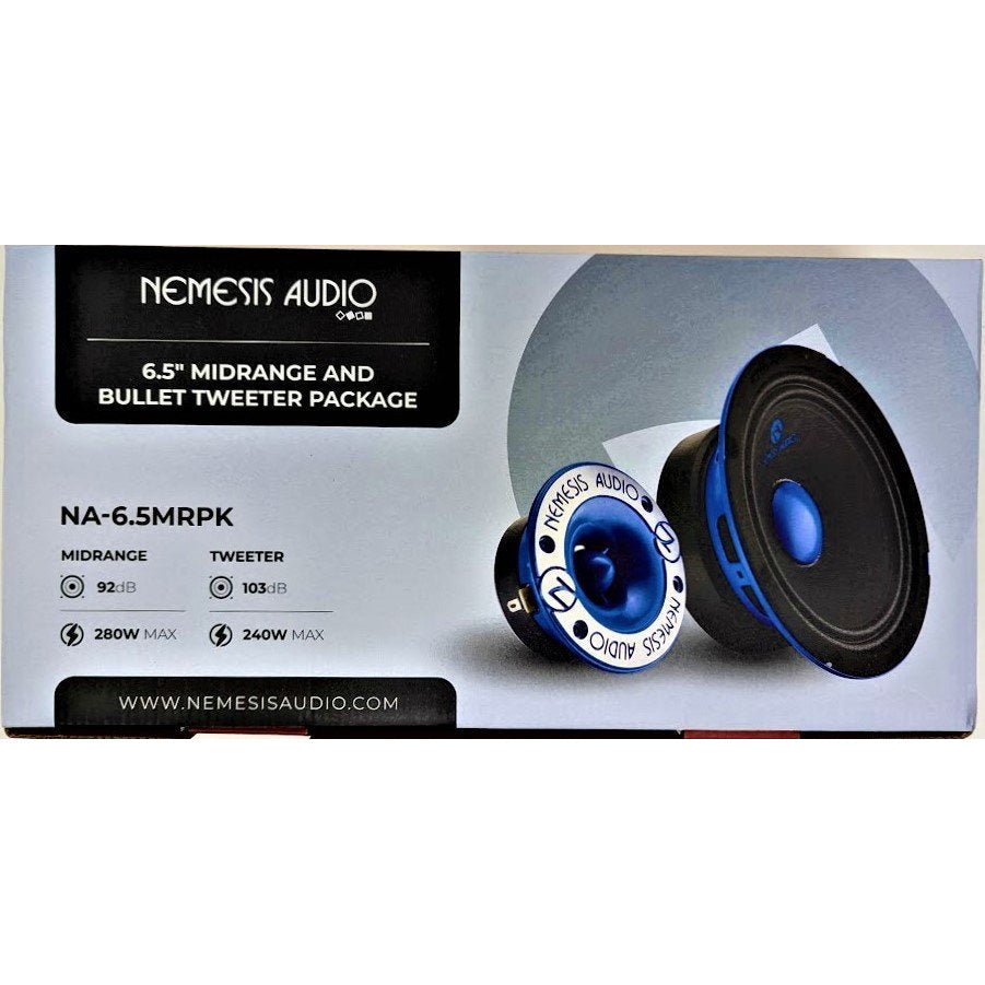 Nemesis Audio NA-6.5MRPK 6.5" Midrange Speakers & Pro Tweeters Combo Nemesis Audio