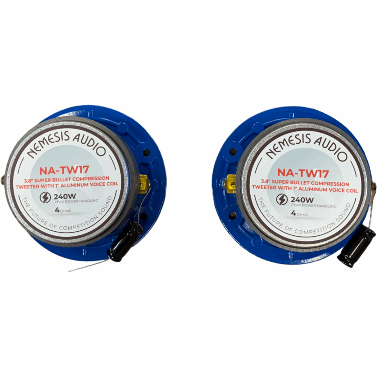 Nemesis Audio NA-TW17 3.8" 120W Pro Aluminum Super Bullet Tweeters (Pair) Nemesis Audio
