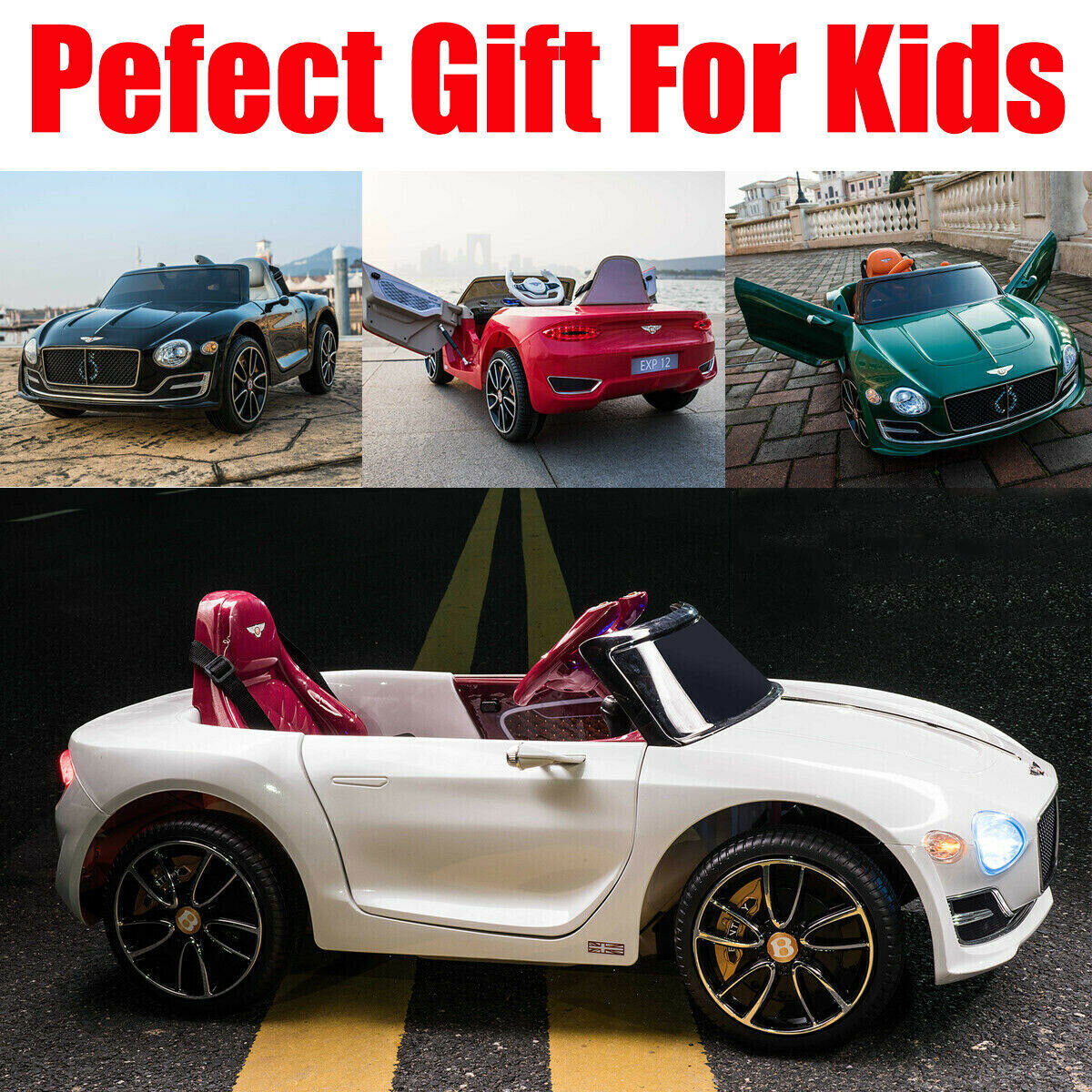 NEW Licensed Bentley Style Kids Electric Ride On Car with Remote Control - Perfect Gift for Children