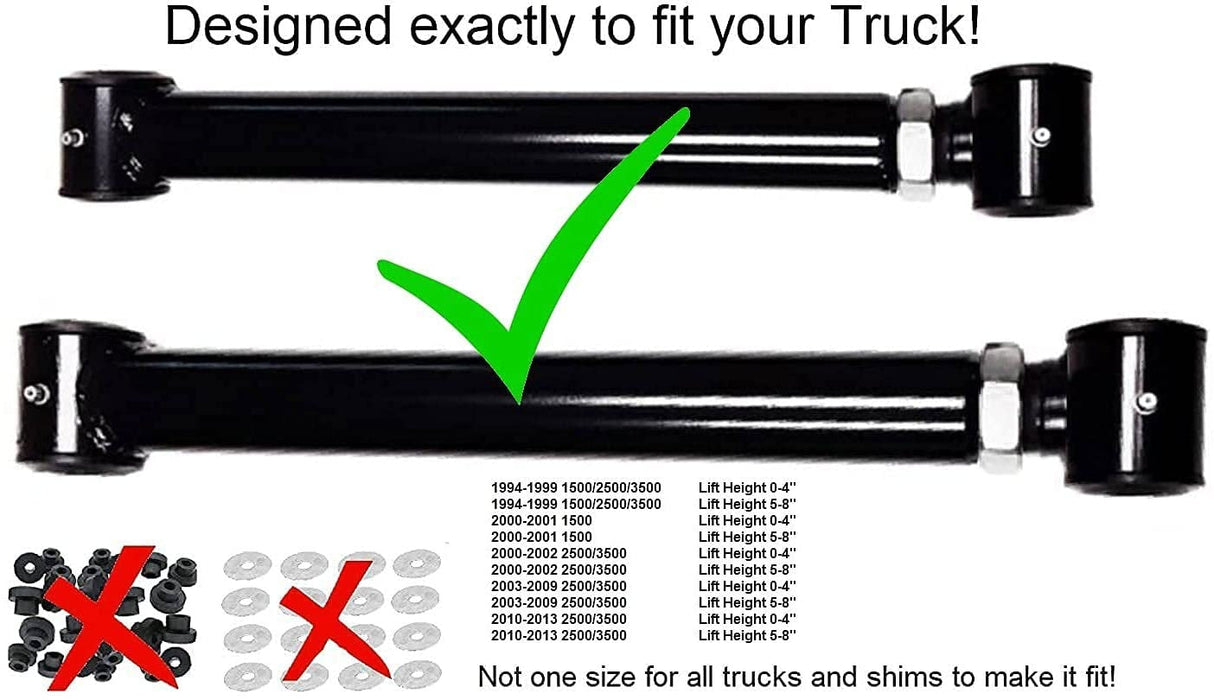 1994-2013 Dodge Ram 1500/2500/3500 Adjustable Control Arms for 1" to 6" Lift Stryker Off Road Design