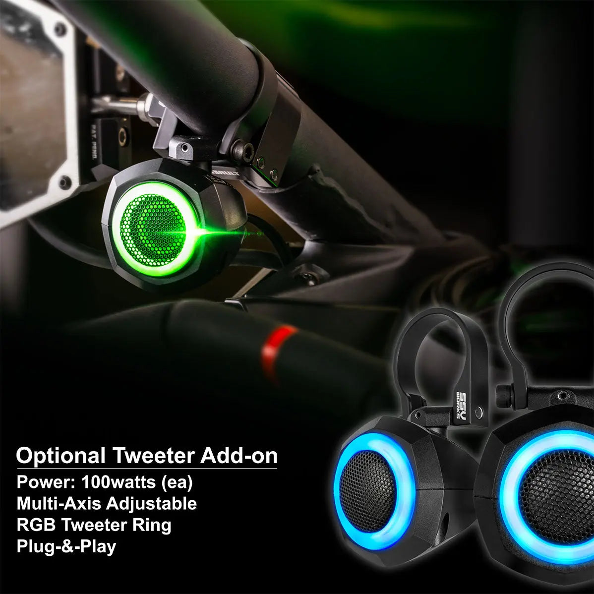 2014-2023 Polaris RZR V-Spec 3-Speaker Plug-&-Play Kit with JVC SSV Works