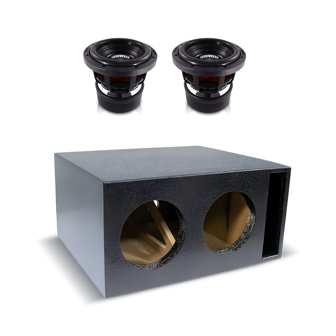 (2) Sundown Audio X8 v4 & Universal Fit Ported Dual 8" Subwoofer Box Combo Sundown Audio