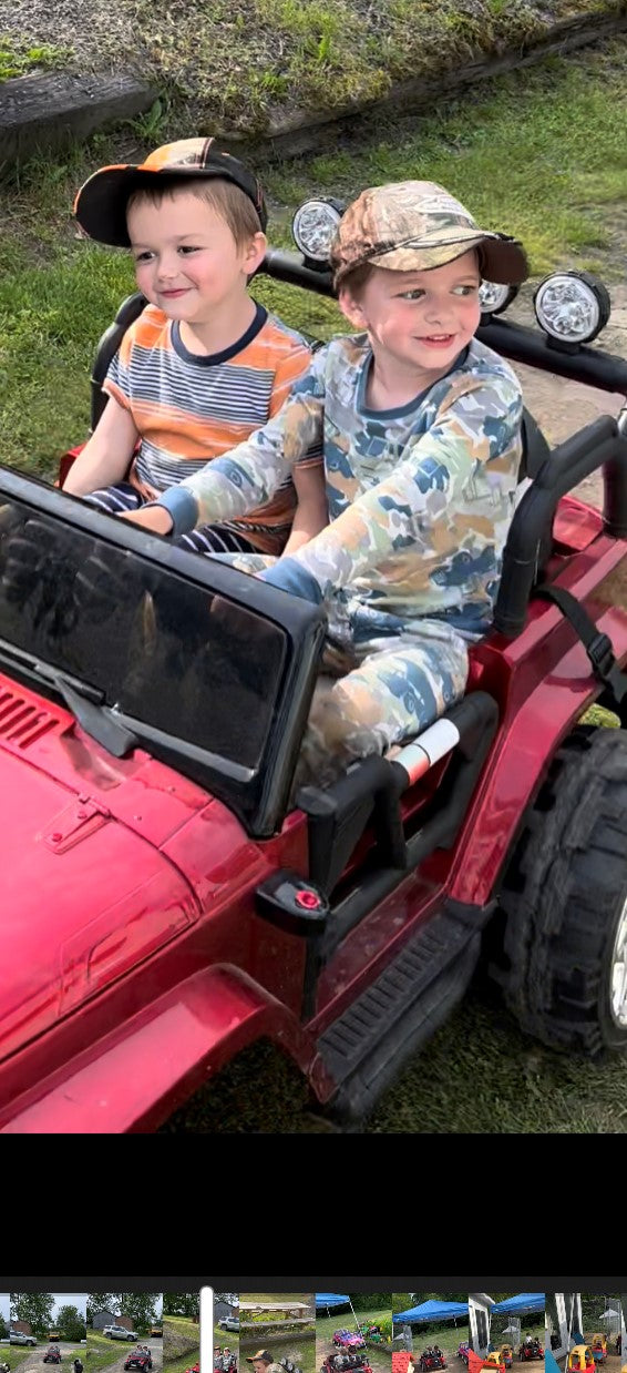 2 Seater 24 Volt 4x4 Electric Ride On Jeep Style Rubber Tires Fully Loaded Truck ATV UTV For Kids W/Magic Cars® Wireless Parental Control MagicCars