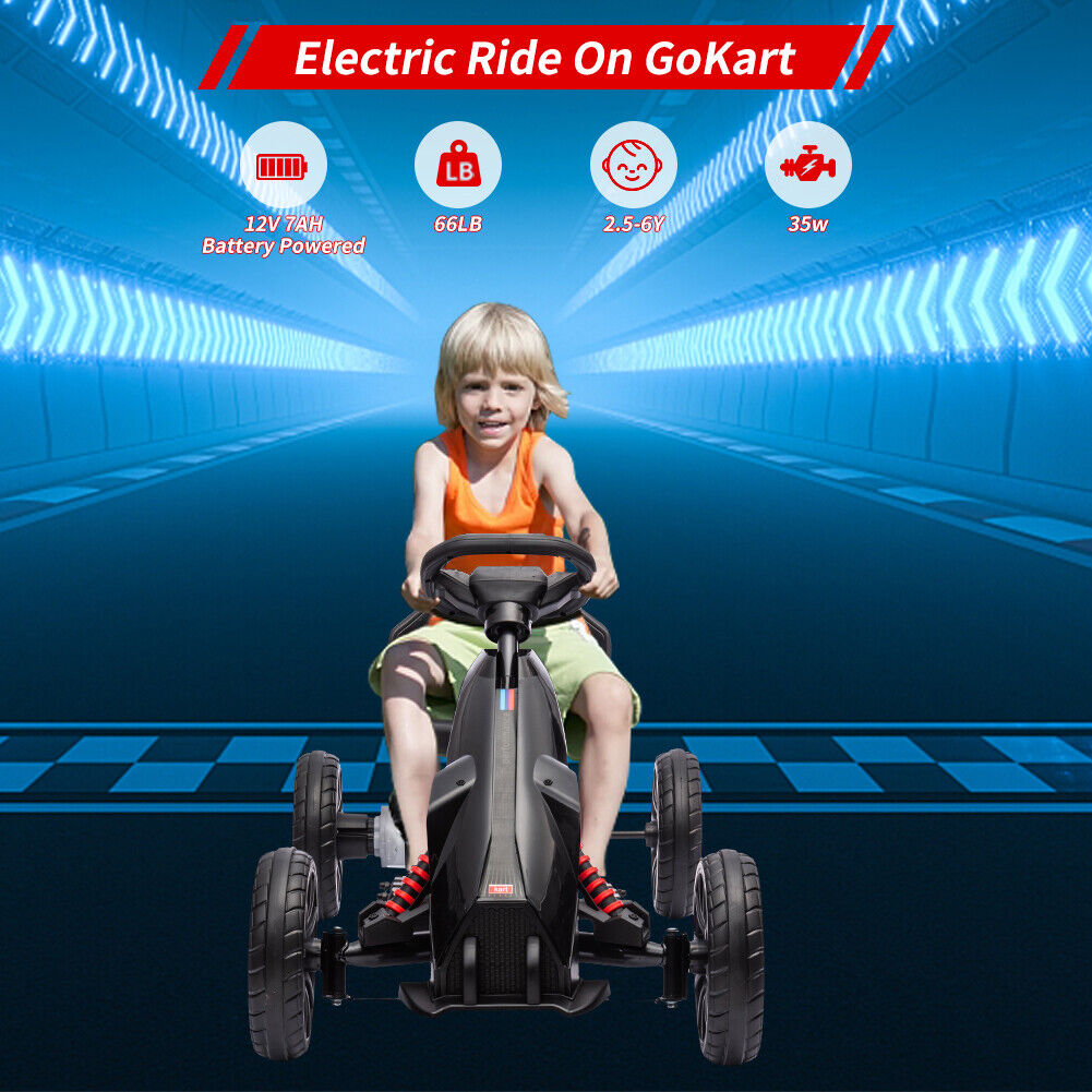 Pedal-Powered Go Kart for Kids with Safety Belt - Outdoor 4-Wheel Racer Toy