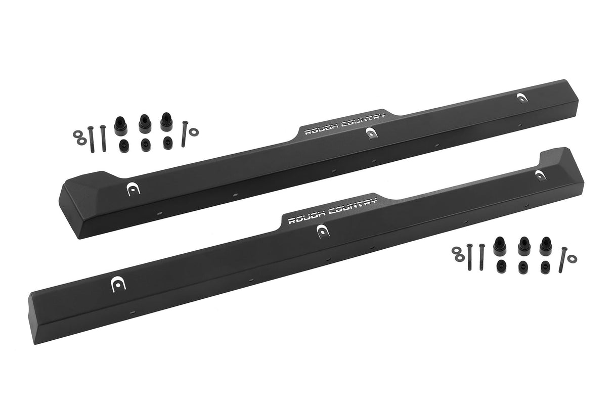 Rough Country Rock Sliders for Polaris Xpedition ADV 5 Black Steel