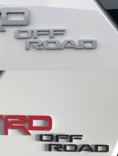 Premium Cast Vinyl Decal Letter Inlays for 2017-2026 4Runner TRD OFF ROAD C-Pillars