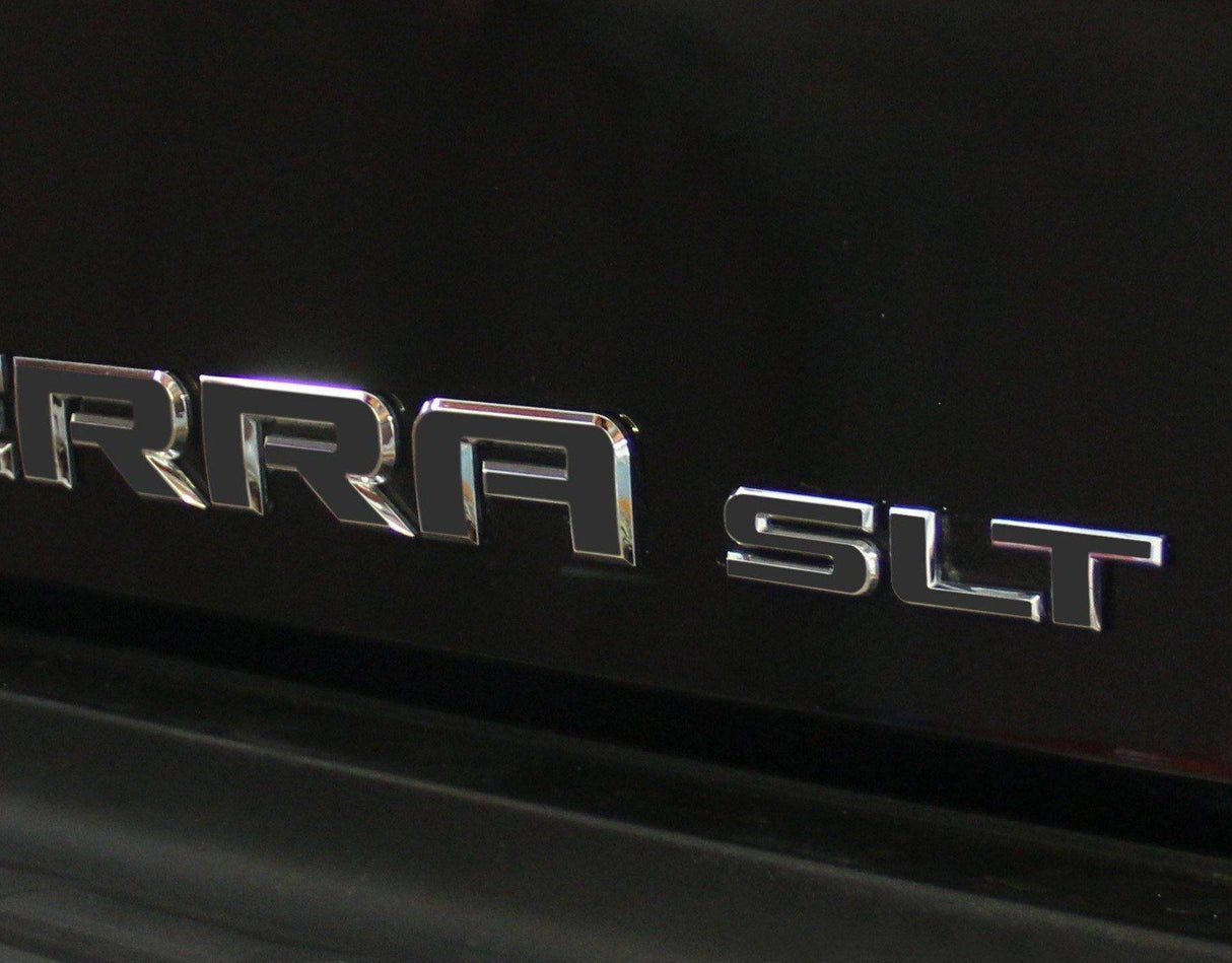 Premium Cast Vinyl Decal Letter Inlays for 2019-2026 SIERRA Doors and Tailgate