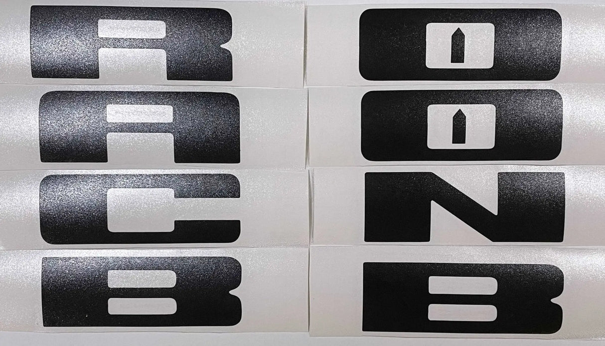 Premium Cast Vinyl Decal Letter Inlays for 2020-2026 Bronco/Bronco Sport Grille TVD Vinyl Decals