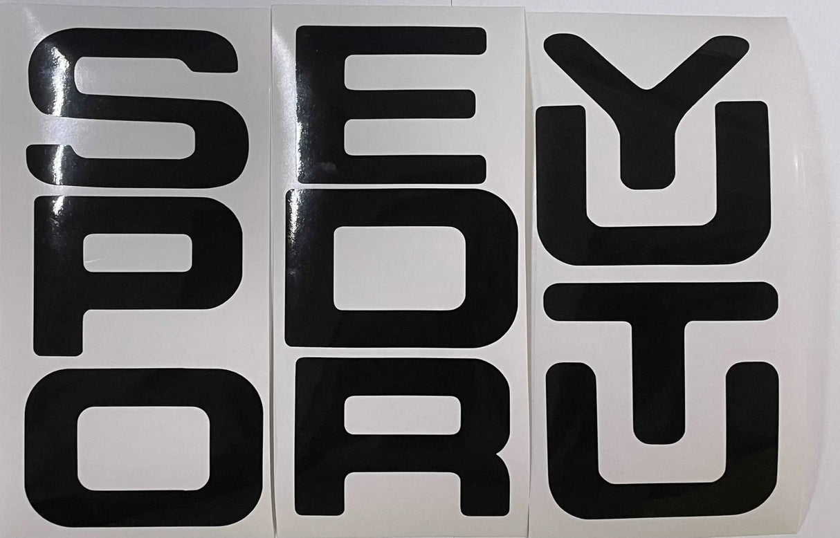 Premium Cast Vinyl Decal Letter Inserts for 2008-2016 SUPER DUTY Tailgate TVD Vinyl Decals