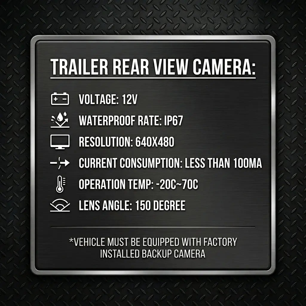UTBCK Universal Trailer Backup Camera Kit