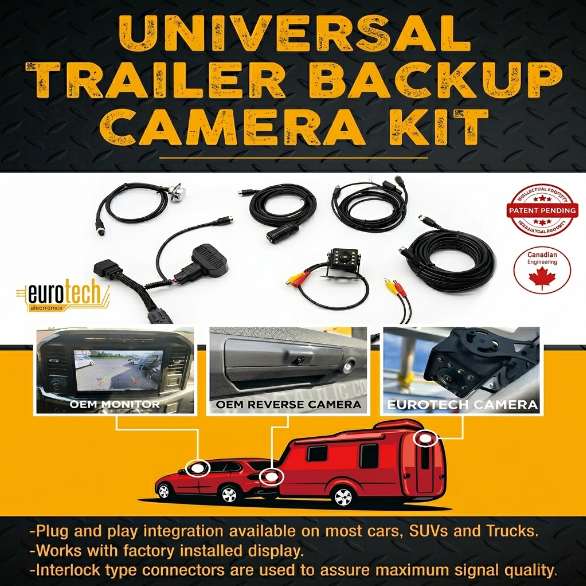 UTBCK Universal Trailer Backup Camera Kit Eurotech Electronics