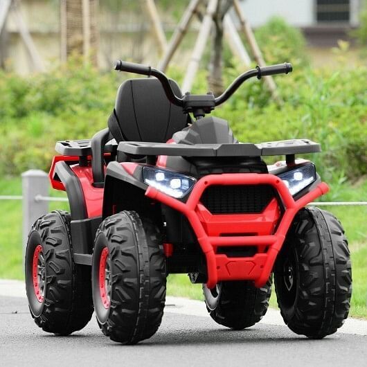 Red 12V Kids Electric ATV Quad with MP3 and LED Lights