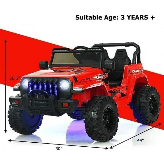 Red 12V Kids Ride-on Jeep Car with 2.4 G Remote Control