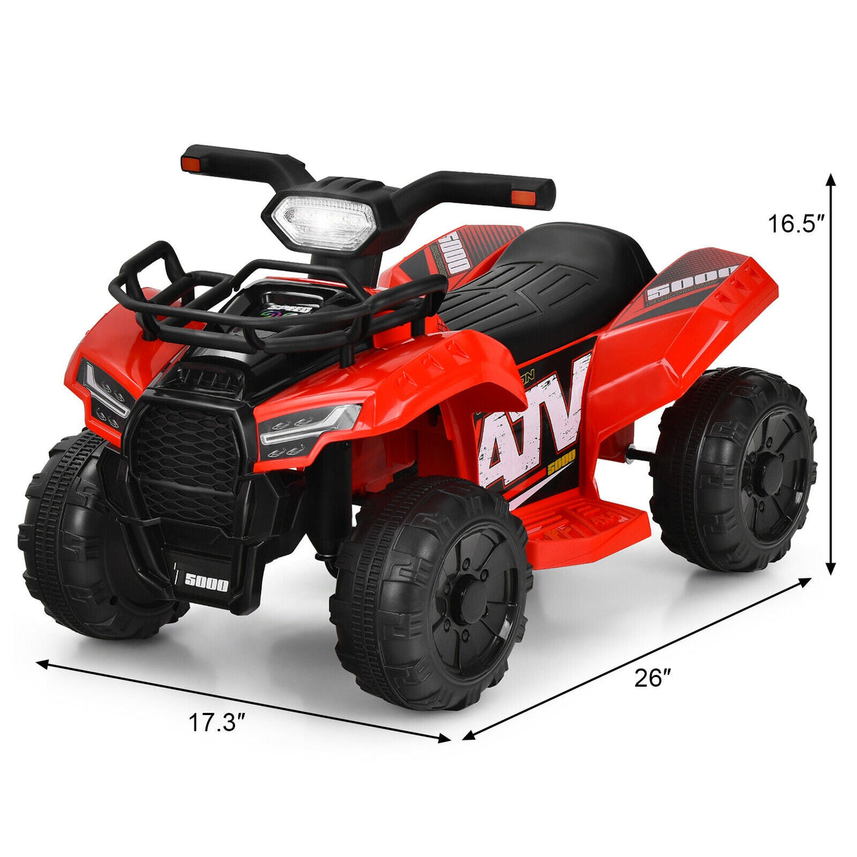 Red Electric Ride On Car for Kids with LED Lights and MP3 Player - Perfect for Toddlers!