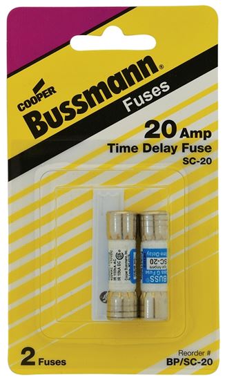 Bussmann BP/SC-20 20 Amp Time-Delay Class G Melamine (2-Pack) TekShack
