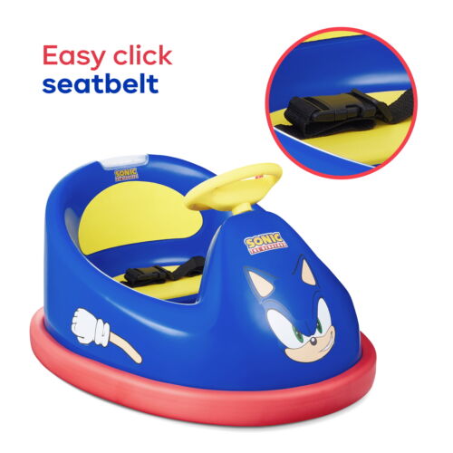 Rev up the Fun with Sonic The Hedgehog 6V Bumper Car - Battery Powered Ride on Toy with Remote for Kids