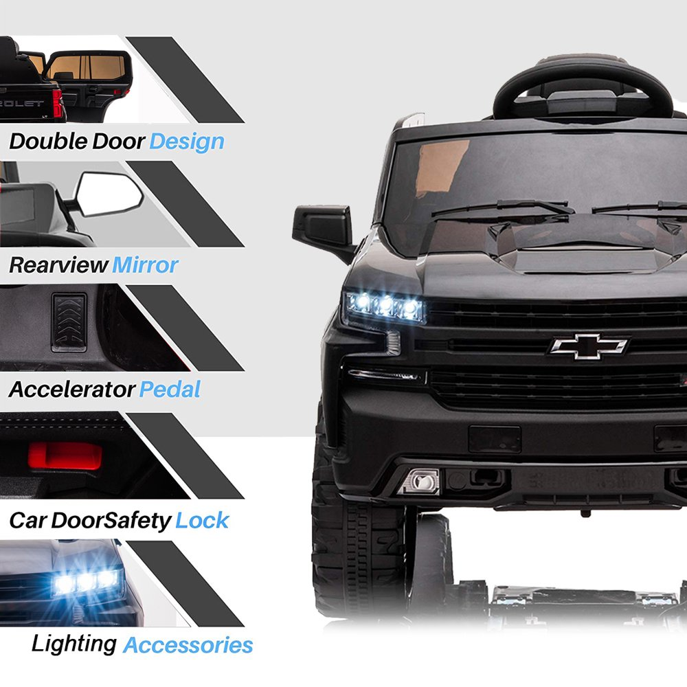 Rev Up Your Child's Playtime with the Funtok Licensed Chevrolet Silverado Ride-On Car, Complete with Remote Control