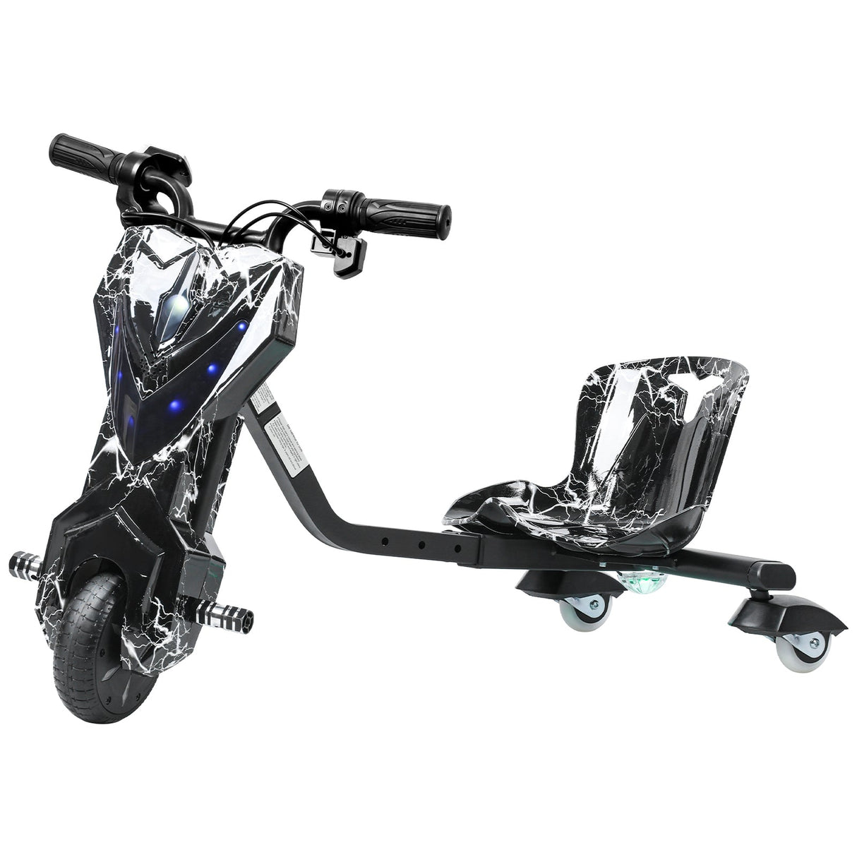 Kids Ride-On Drift Tricycle with Large Wheels for Ages 8 and Up