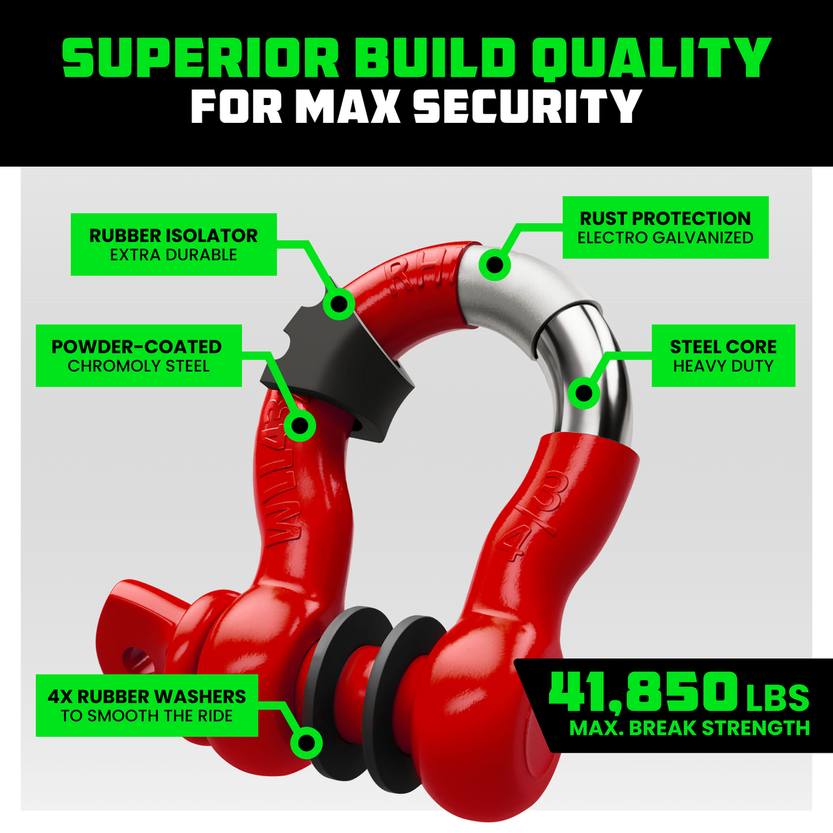 3/4" D-Ring Shackle Set (2-Pack)