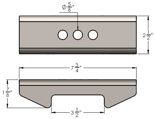 Rockwell Anti Wrap Leaf Spring Perch for 2.5 Inch Wide Springs
