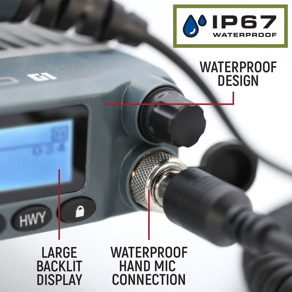 Waterproof GMRS Mobile Radio - Model G1 Adventure Series - CLEARANCE