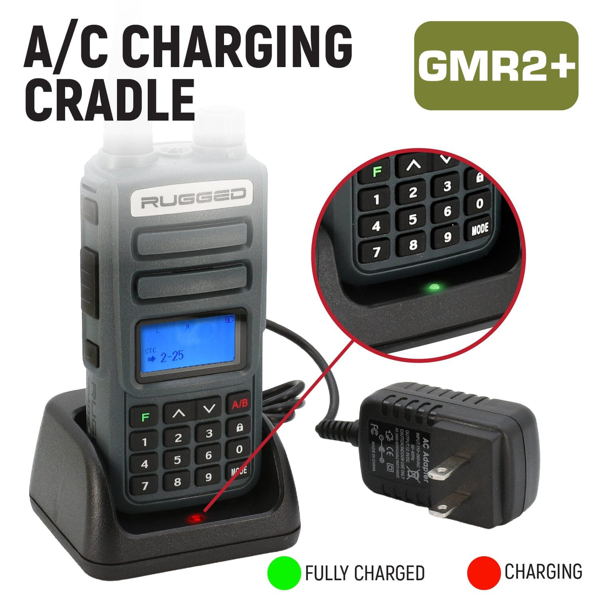 Rugged GMR2 PLUS - GMRS and FRS Two Way Handheld Radio