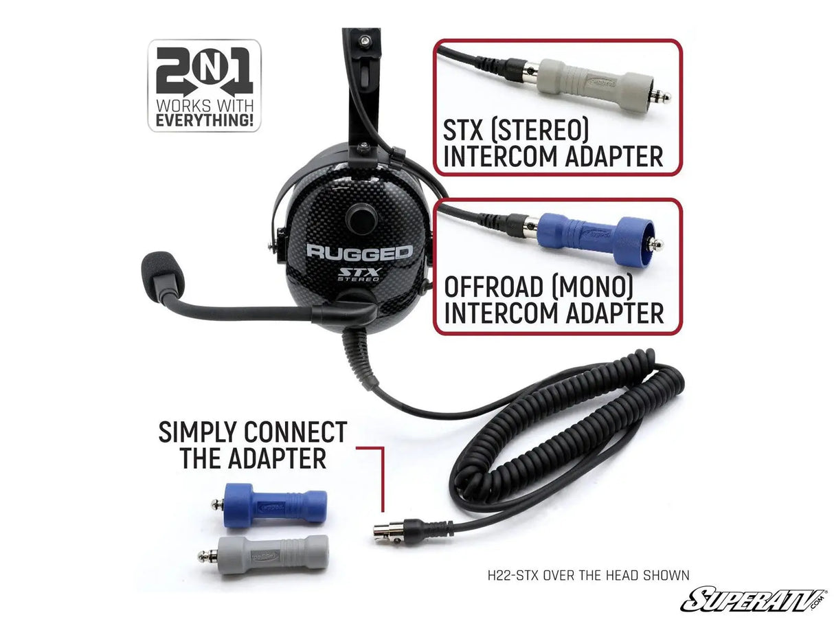 Rugged Radios ULTIMATE Alpha Audio Stereo Headset with Volume Control