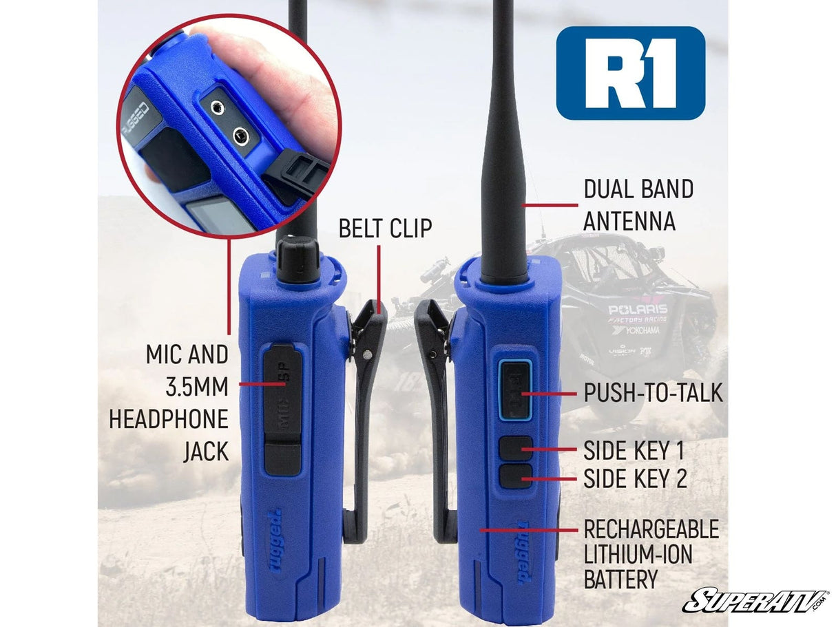 Rugged Radios R1 Business Band Two-Way Handheld Radio