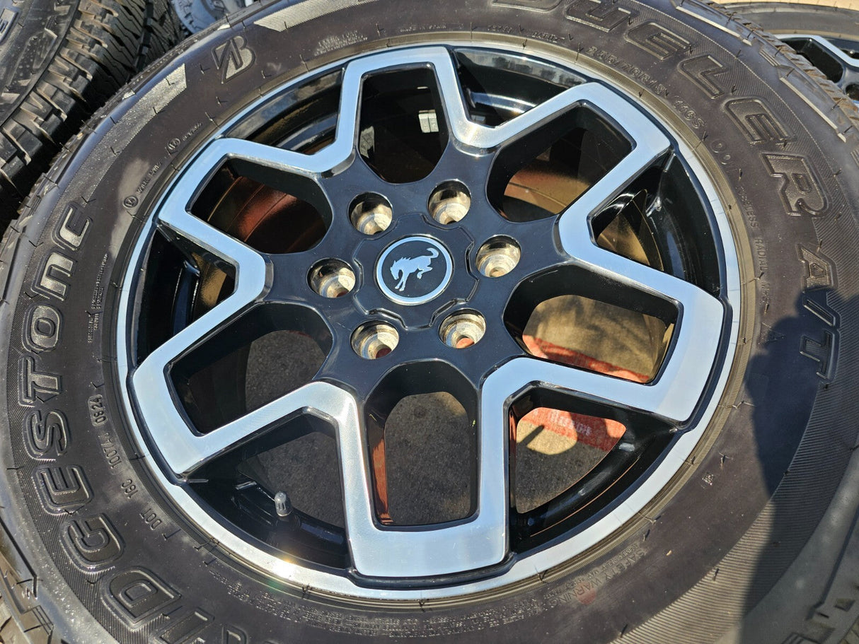 18" Ford Bronco wheels rims black 10389 Ranger tires 2023 2024 2025 2026 NEW A/T Texas Truck Tire