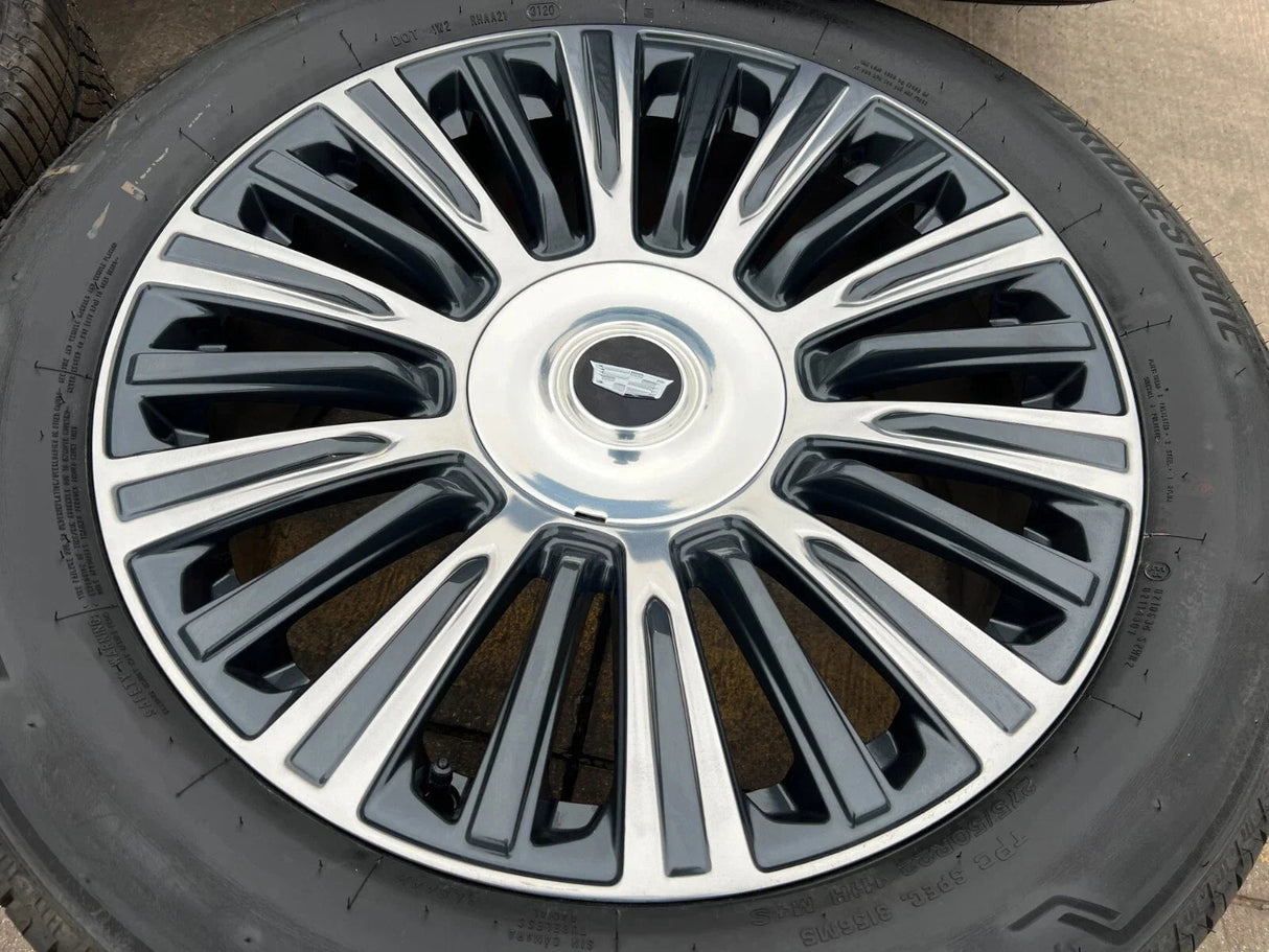 22" Cadillac Escalade Platinum OEM 4876 95167 wheels rims 2023 2024 2025 NEW Texas Truck Tire
