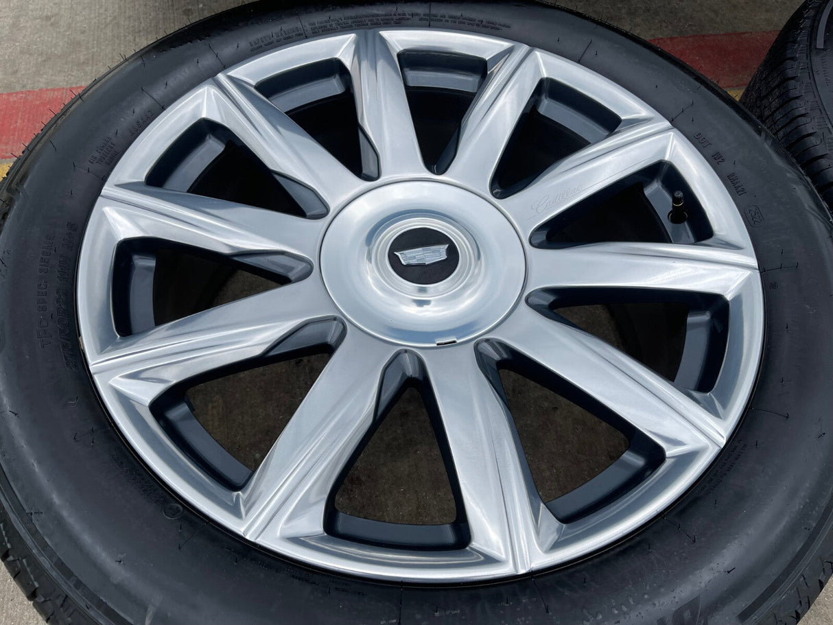 22" Cadillac Escalade Platinum OEM 95078 wheels rims 2024 2025 2026 NEW Texas Truck Tire