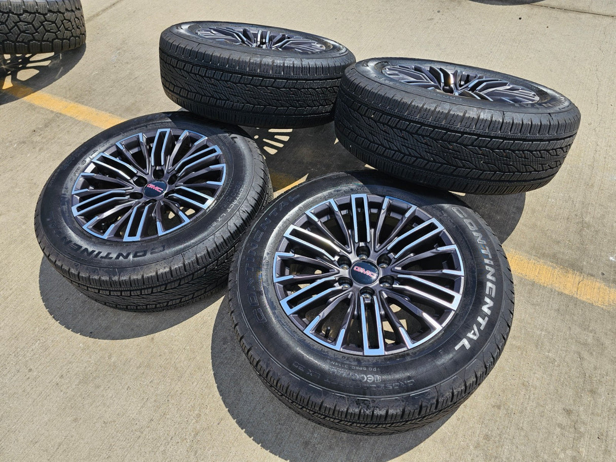 20" GMC Sierra Yukon Chevy Silverado OEM wheels rims 2024 2025 2026 NEW Texas Truck Tire