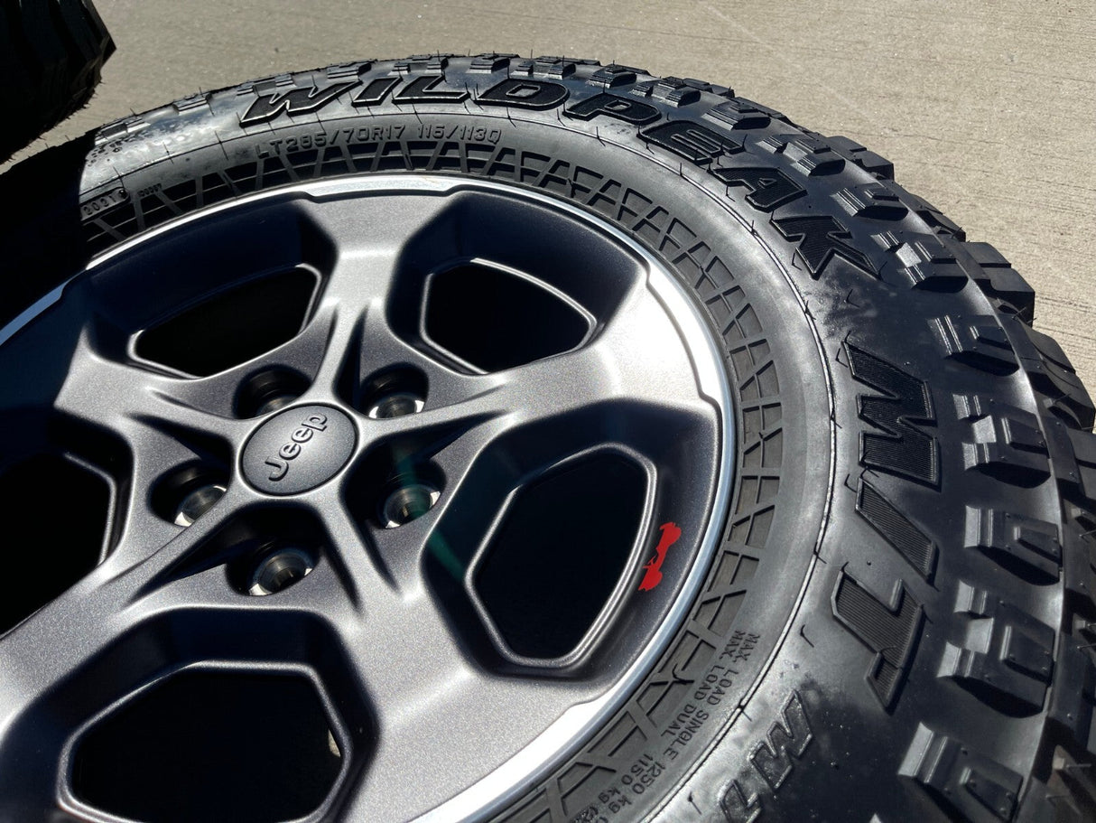 17" Jeep Wrangler Gladiator RUBICON OEM 9236 wheels rims FALKEN M/T Texas Truck Tire