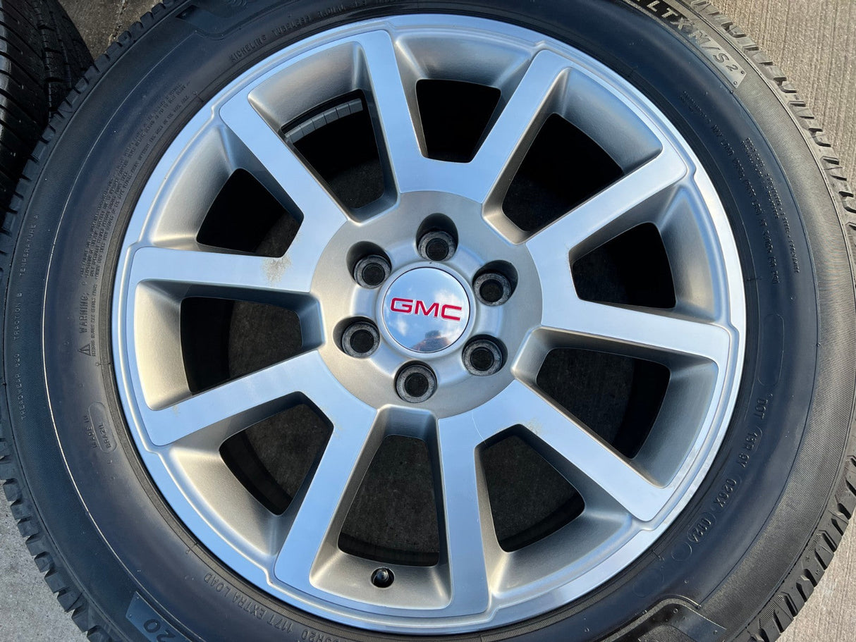 20" GMC Sierra Yukon DENALI OEM wheels rims 5699 5644 MICHELIN DEFENDER LTX M/S2 Texas Truck Tire