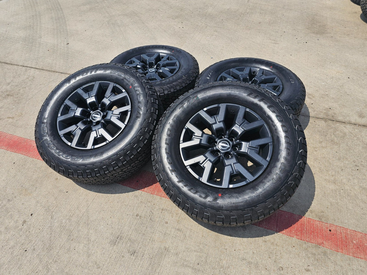 17" Nissan Frontier OEM Desert Runner 62832 wheels rims tires 2023 2024 2025 NEW Texas Truck Tire