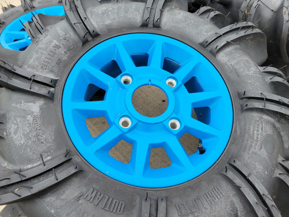 14" Polaris RZR 1000 XP Turbo wheels rims tires 1522842-655 Cast 53 Flash Texas Truck Tire