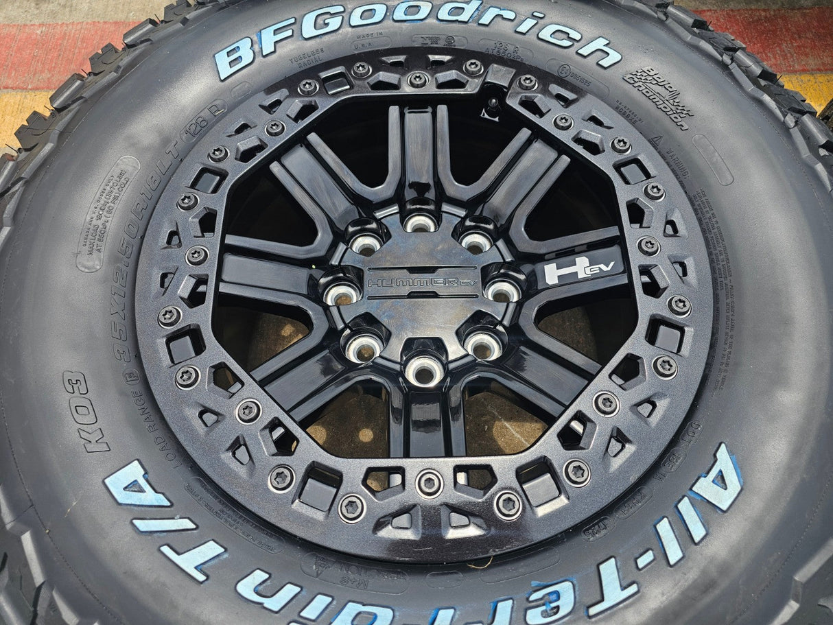18" Hummer beadlock EV HEV 2500 OEM wheels rims 2023 2024 2025 2026 NEW BFG 35" Texas Truck Tire