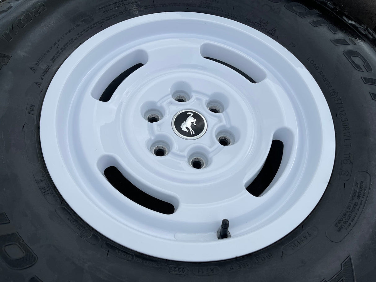 17" Ford Bronco HERITAGE SASQUATCH OEM 10463 wheels rims white 37" BFG NEW Texas Truck Tire