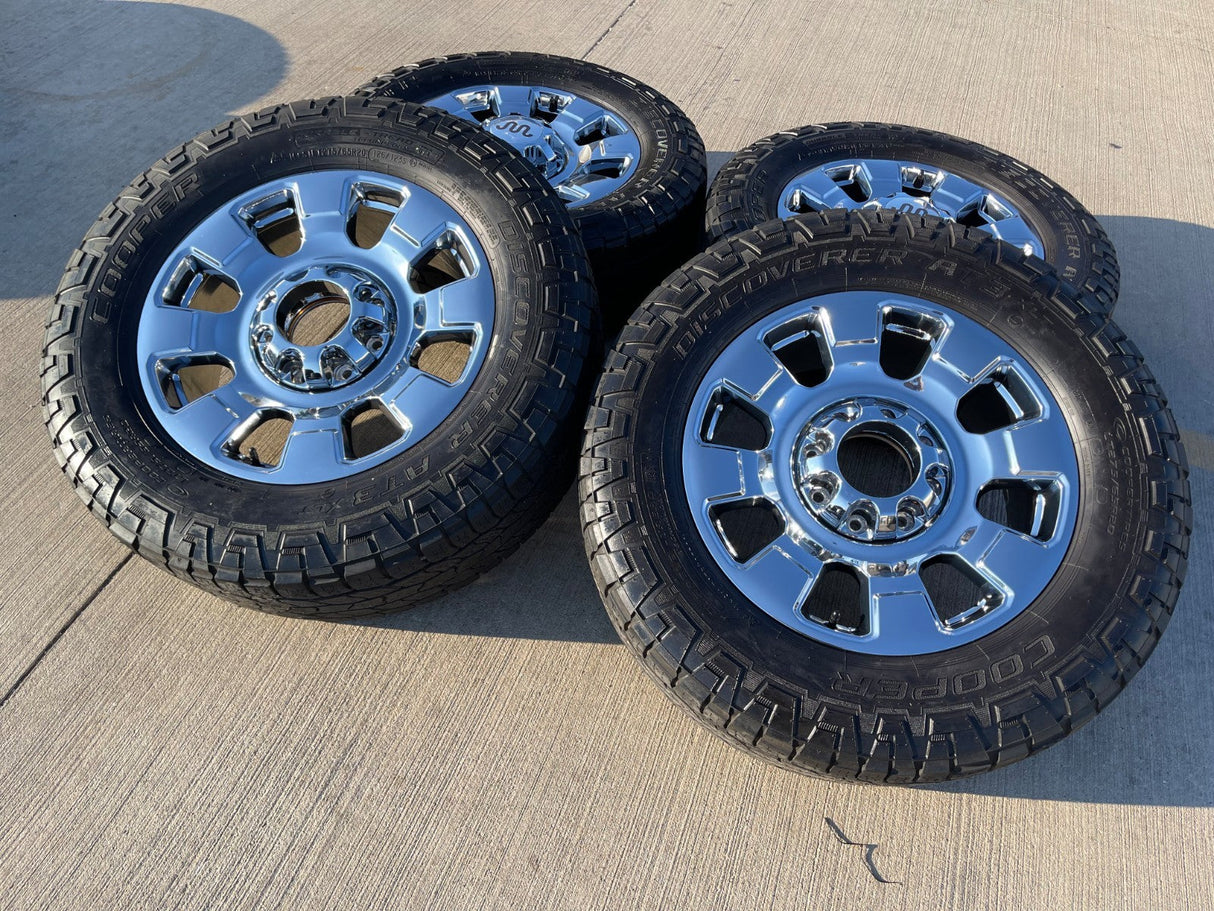 20" Ford F-250 F-350 OEM KING RANCH 10295 25085 10552 chrome wheels rims tires Texas Truck Tire