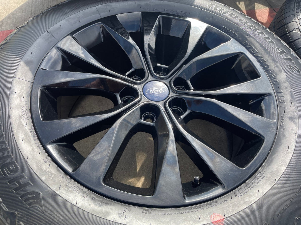 20" Ford F-150 Expedition rims wheels 10003 black OEM tires HANKOOK A/T2 NEW Texas Truck Tire