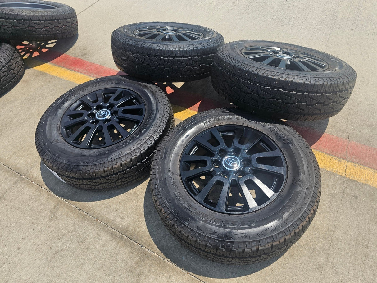 18" Toyota Land Cruiser OEM 95953 wheels rims BLACK Tundra Sequoia A/T NEW Texas Truck Tire