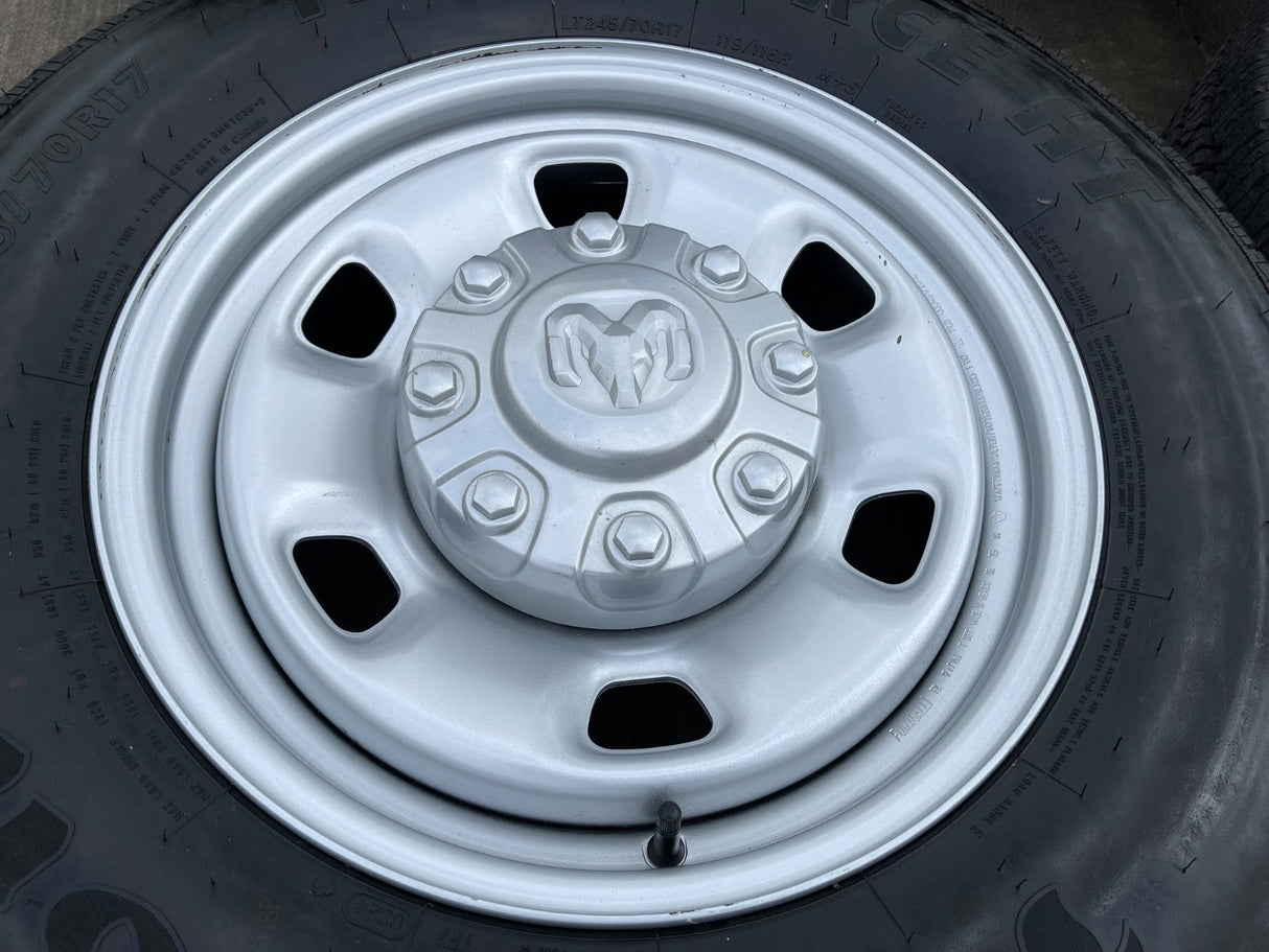 17" Ram 2500 3500 Laramie Power Wagon OEM 2497 wheels rims 2024 2025 2026 NEW Texas Truck Tire