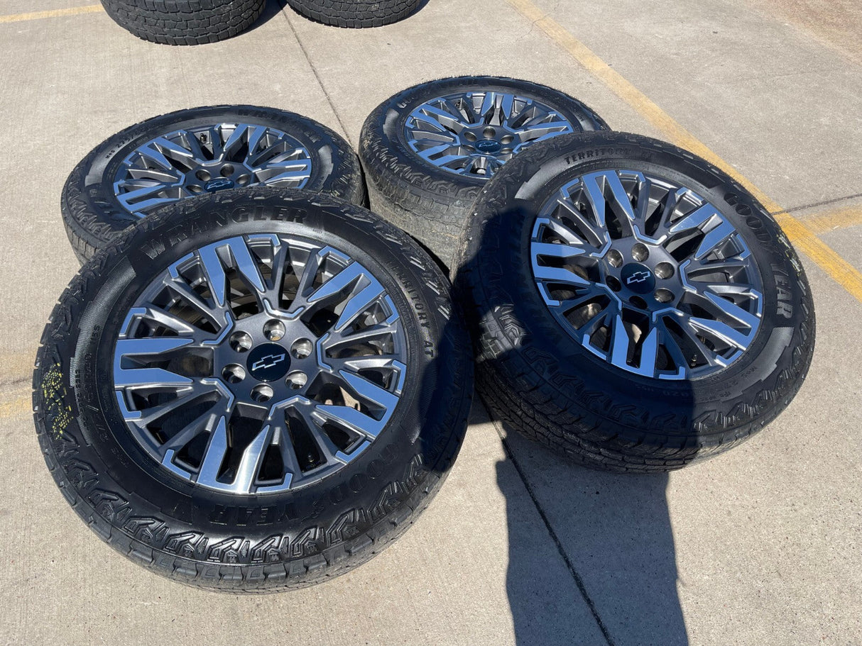 20" Chevy Silverado Z71 GMC Sierra Canyon OEM wheels rims 2025 2026 2027 NEW Texas Truck Tire