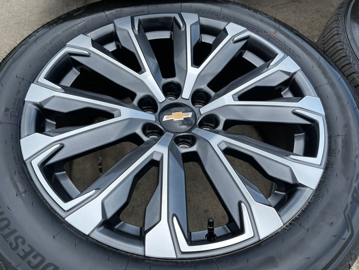22" Chevy Tahoe Silverado Suburban OEM wheels rims 2022 2023 2024 2025 2026 NEW Texas Truck Tire