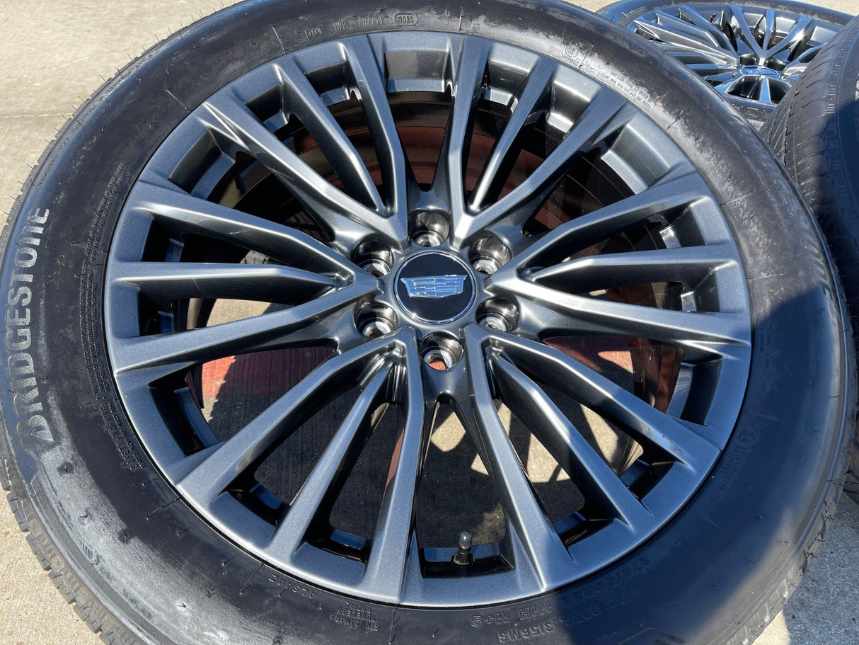 22" Cadillac Escalade V Platinum OEM 4883 95479 wheels rims BRIDGESTONE Texas Truck Tire